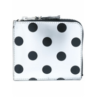 Comme Des Garçons Wallet Carteira pequena de couro com poás - Metálico