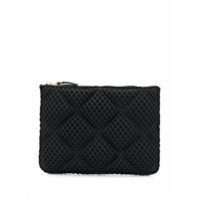 Comme Des Garçons Wallet Clutch matelassê com zíper - Preto