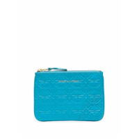 Comme Des Garçons Wallet embossed-design zipped wallet - Azul