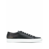 Common Projects Tênis cano baixo com logo - Preto