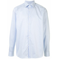 Corneliani Camisa com acabamento engomado - Azul