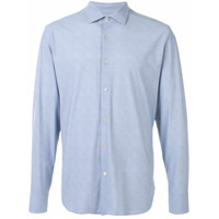 Corneliani Camisa com acabamento engomado - Azul