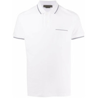 Corneliani Camisa polo com bolso contrastante - Branco