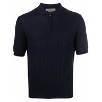 Corneliani Camisa polo de tricô canelado - Azul