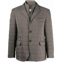 Corneliani Jaqueta matelassê com sobreposição - Cinza