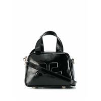 Courrèges Bolsa mini com logo gravado - Preto