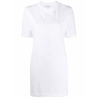Courrèges Camiseta branca com logo de algodão - Branco