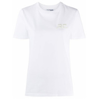 Courrèges Camiseta com logo bordado - Branco
