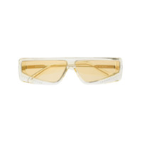 Courrèges Eyewear Óculos de sol gatinho com lentes coloridas - Amarelo