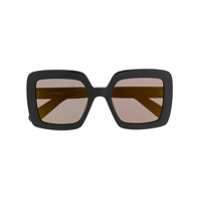 Courrèges Eyewear Óculos de sol quadrado oversized - Preto