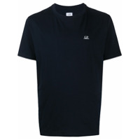 C.P. Company Camiseta gola redonda com estampa de logo - Azul