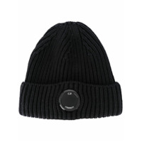 C.P. Company Gorro de lã com placa de logo - Azul