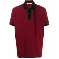 Craig Green Camisa polo com amarração - Vermelho