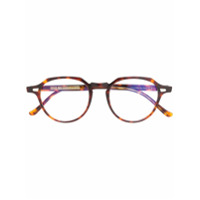 Cutler & Gross Armação de óculos redonda - Marrom