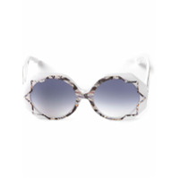 Cutler & Gross 'Pinstripe Lace' patterned sunglasses - Branco