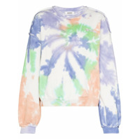 Danielle Guizio Moletom com estampa tie-dye - Branco