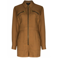 De La Vali Macaquinho Dakota com zíper - Marrom