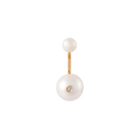 Delfina Delettrez 'Pearl Piercing' diamond earring - Branco