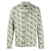 Dell'oglio Camisa com estampa de folhas - Neutro