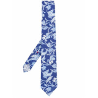 Dell'oglio Gravata de seda com padronagem paisley - Azul