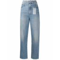Department 5 Calça jeans reta cintura alta - Azul
