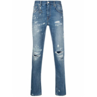 Department 5 Calça jeans skinny com efeito destroyed - Azul