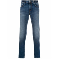 Department 5 Calça jeans slim com efeito desbotado - Azul