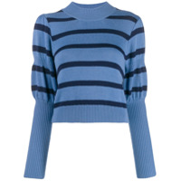 Derek Lam 10 Crosby Suéter de tricô com mangas bufantes - Azul