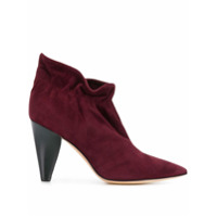 Derek Lam Ankle boot slip on de couro e camurça - Vermelho