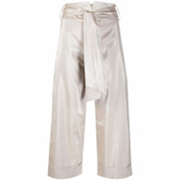 D.Exterior Calça cropped com efeito metálico - Neutro