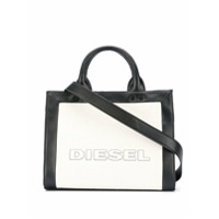 Diesel Bolsa tote color block com logo - Neutro