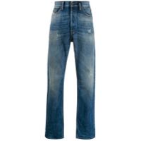 Diesel Calça jeans reta cintura baixa - Azul