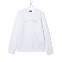 Diesel Kids Blusa de moletom metalizada - Branco