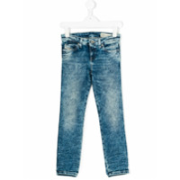 Diesel Kids Calça jeans com efeito desbotado - Azul