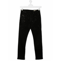 Diesel Kids Calça jeans reta com strass - Preto