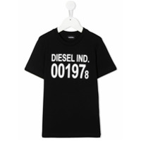 Diesel Kids Camiseta com estampa de logo 1978 - Preto