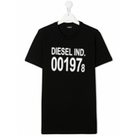 Diesel Kids Camiseta com estampa de logo 1978 - Preto