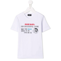 Diesel Kids Camiseta com estampa de logo - Branco