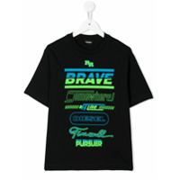 Diesel Kids Camiseta com estampa gráfica - Preto