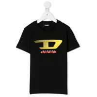 Diesel Kids Camiseta com estampa retro - Preto