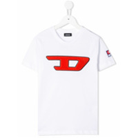 Diesel Kids Camiseta com logo bordado - Branco