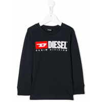 Diesel Kids Camiseta com logo contrastante - Azul