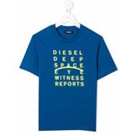 Diesel Kids Camiseta Deep Space com decote careca - Azul