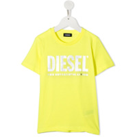 Diesel Kids Camiseta mangas curtas com estampa de logo - Amarelo