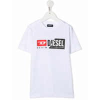 Diesel Kids Camiseta mangas curtas com estampa de logo - Branco