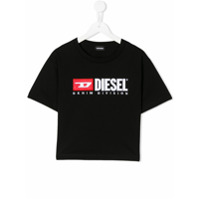 Diesel Kids Camiseta mangas curtas com logo - Preto