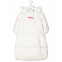 Diesel Kids Casaco matelassê com estampa de logo - Branco