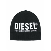 Diesel Kids Gorro de tricô com logo - Preto