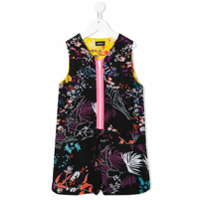 Diesel Kids Macacão com estampa floral - Preto