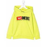 Diesel Kids Moletom com capuz e estampa de logo - Amarelo